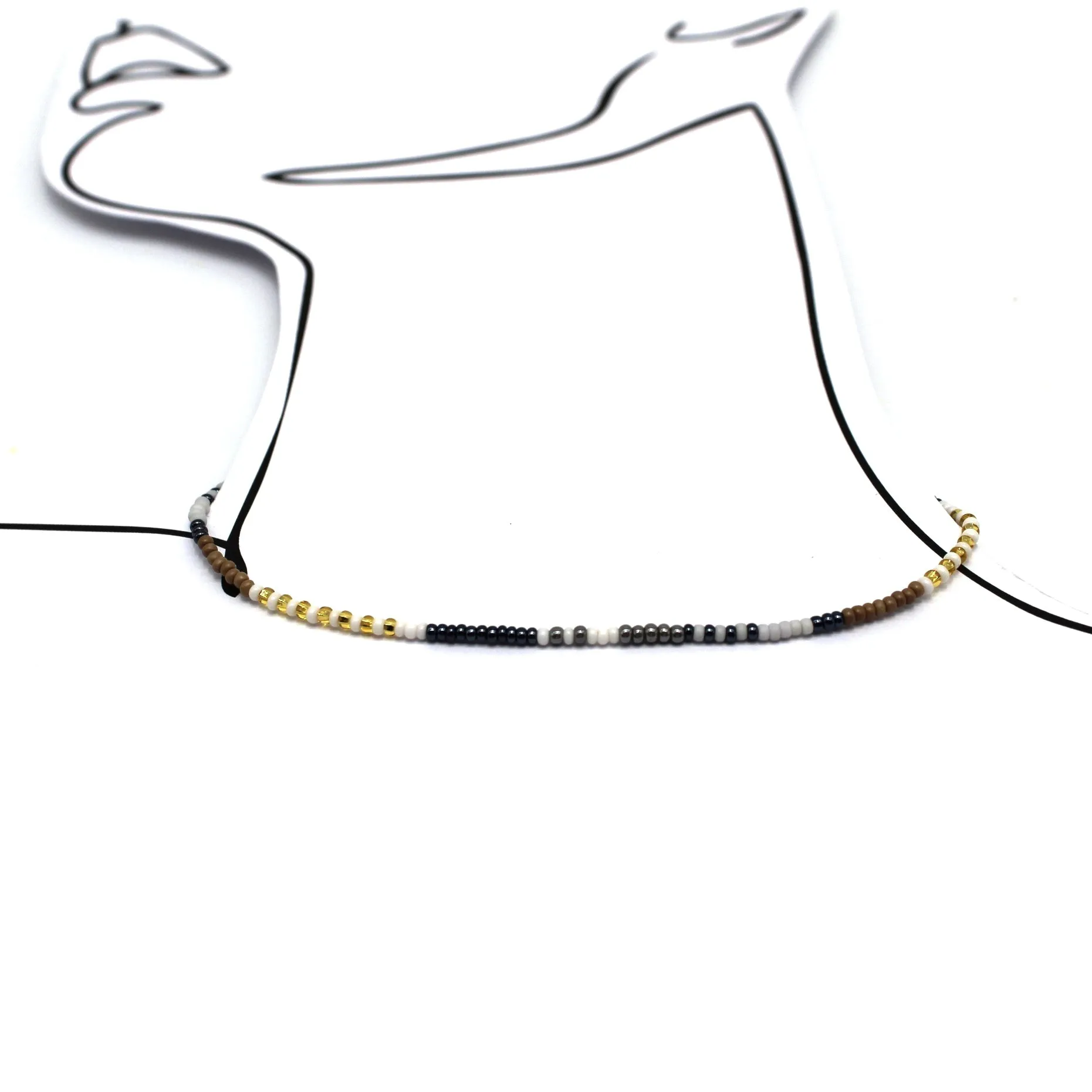 1 Strand Necklace / Wrap Bracelet - SANDPIPER