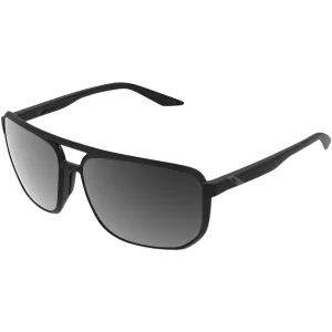 100% Konnor Aviator Sunglasses - Square - Matte Black - Black Mirror 61043-019-61
