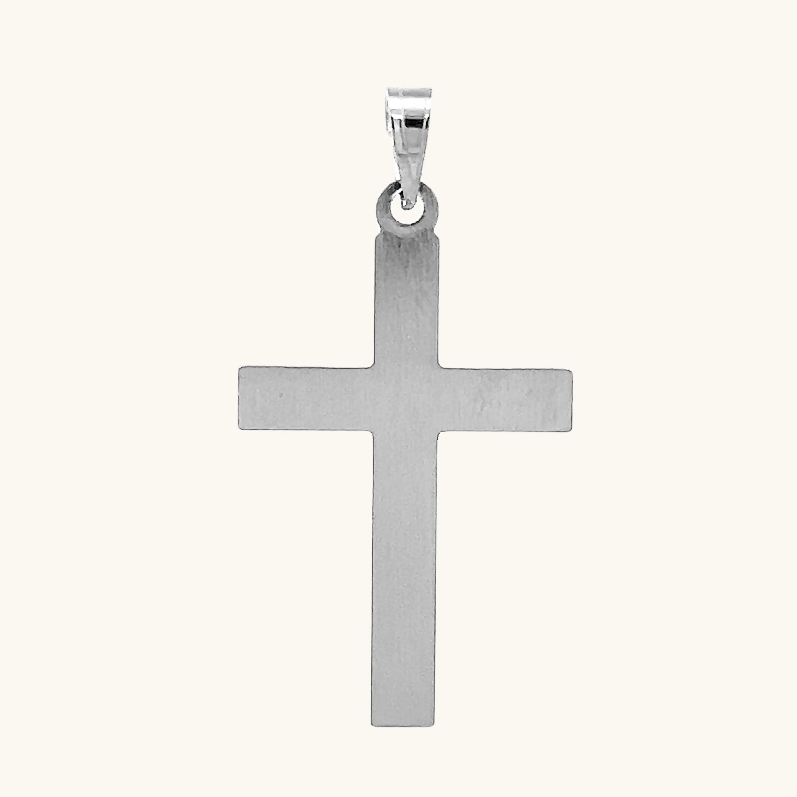 14K GOLD ENGINE-TURN DESIGN CROSS PENDANT