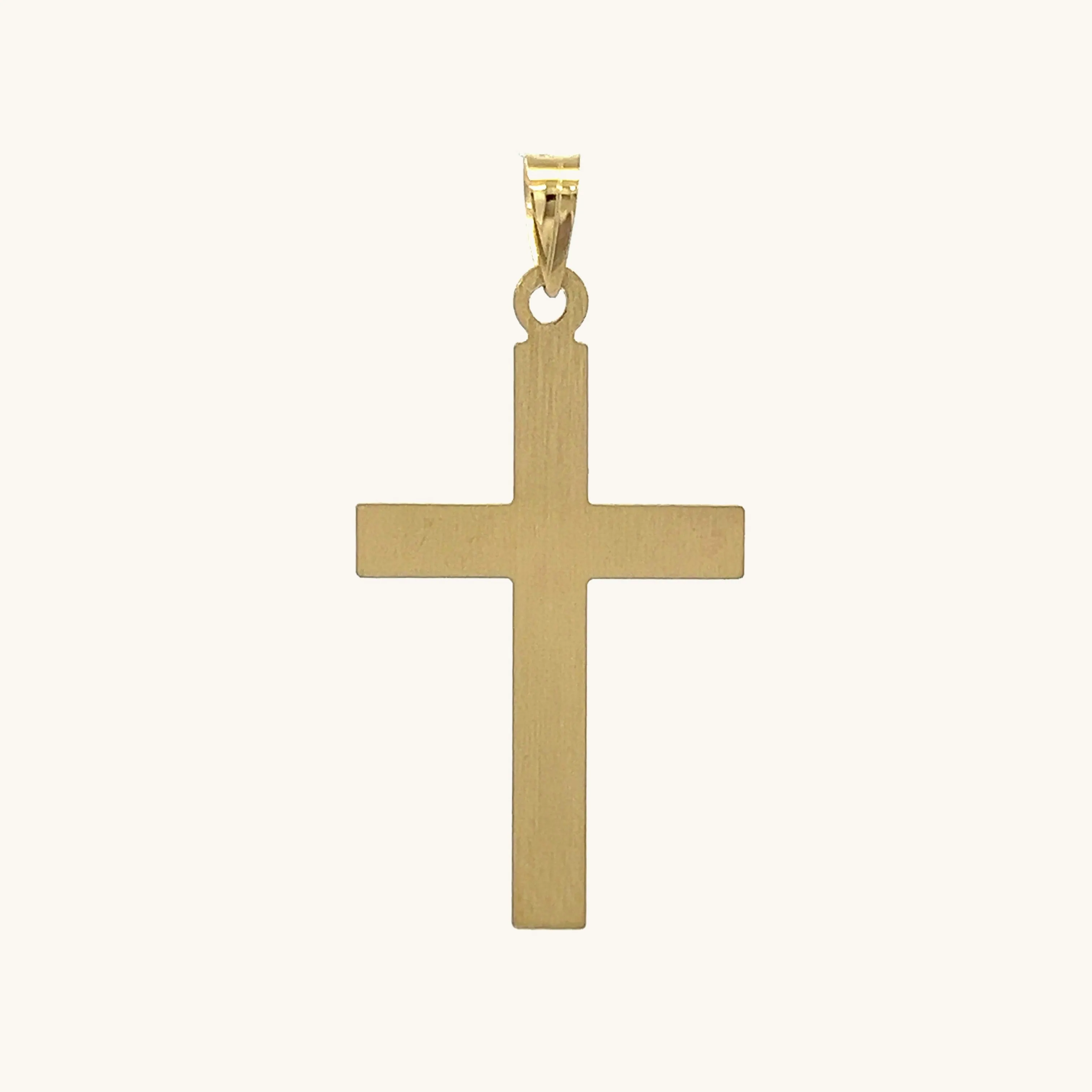 14K TWO-TONE GOLD CROSS ON CROSS PENDANT