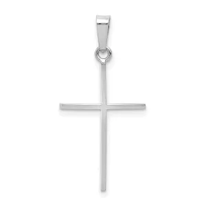 14k White Gold Latin Cross Pendant