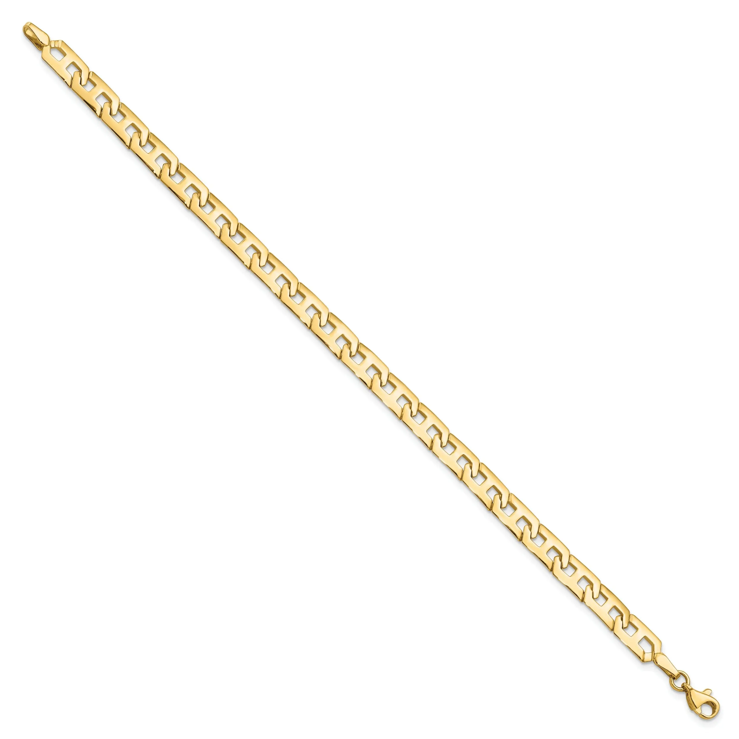 14k Yellow Gold Polished Fancy Link Bracelet