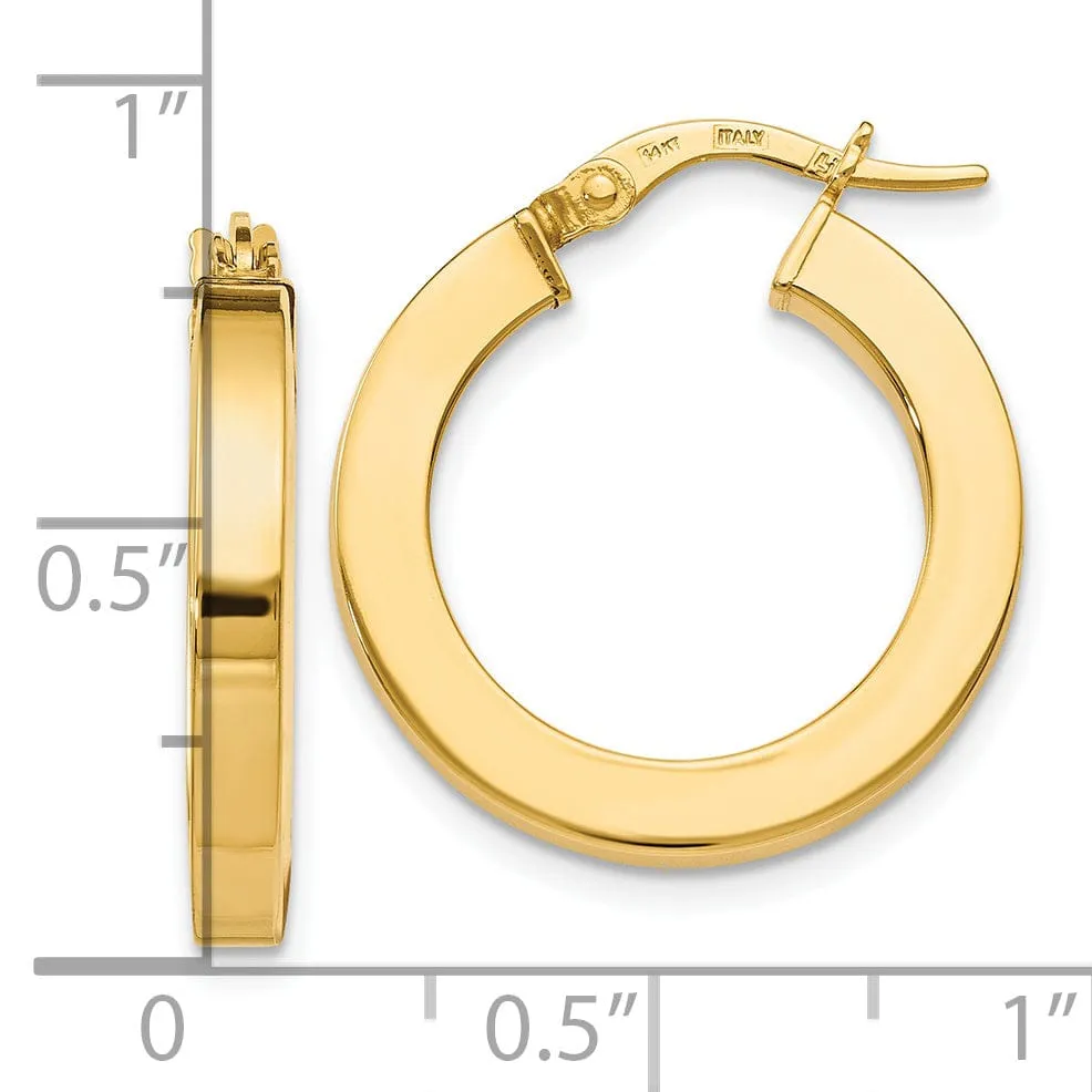 14k Yellow Gold Polished Finish Earrings