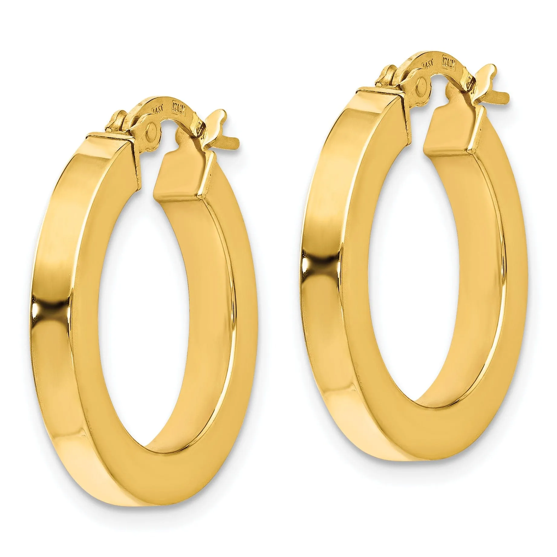 14k Yellow Gold Polished Finish Earrings