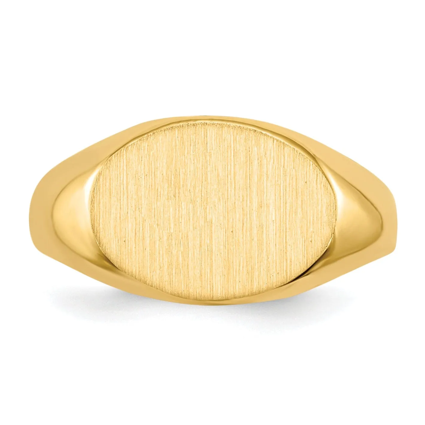 14k Yellow Gold Solid Back Signet Ring