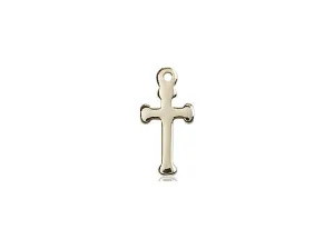 14kt Gold Filled Cross Pendant on a 18 inch Gold Filled Light Curb Chain