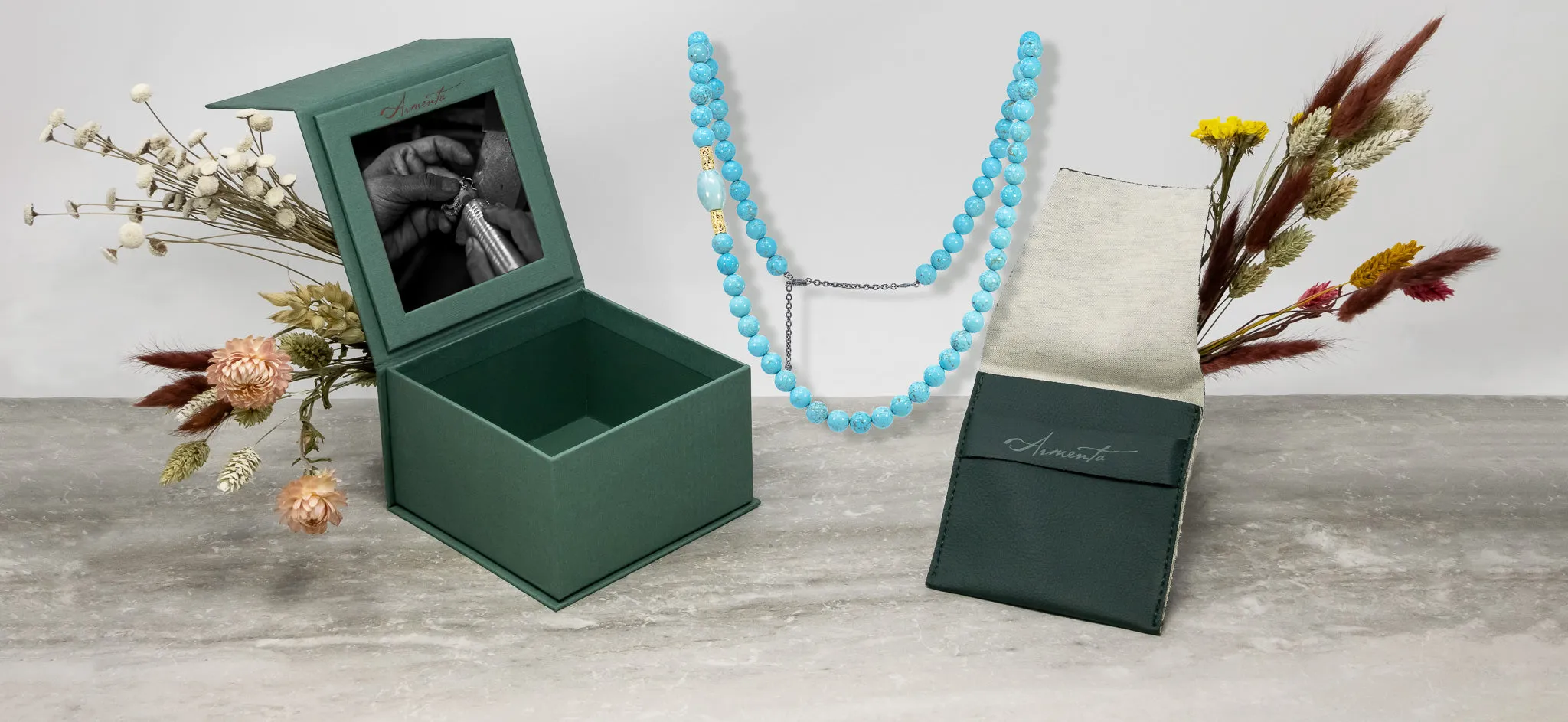 32" ARTIFACT AGATE AND TURQUOISE BEADED NECKLACE