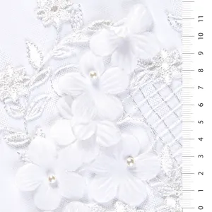 3D Flower Pattern Embroidery Wedding Dress Fabric