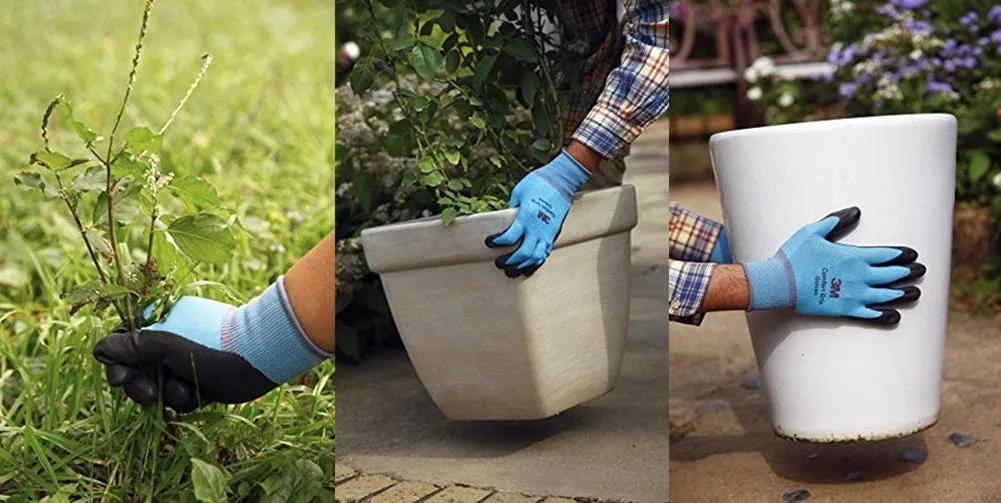 3M Nitrile Work Gloves colored - Foam Coated, Touch Screen, Machine Washable, Lightweight Comfort Gloves 10 Pairs