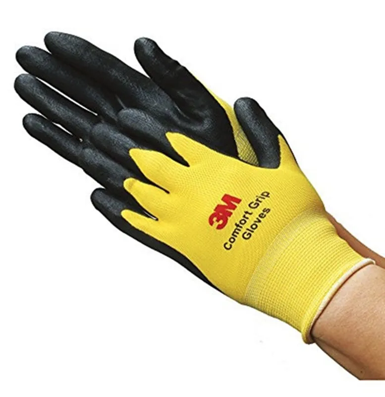 3M Nitrile Work Gloves colored - Foam Coated, Touch Screen, Machine Washable, Lightweight Comfort Gloves 10 Pairs