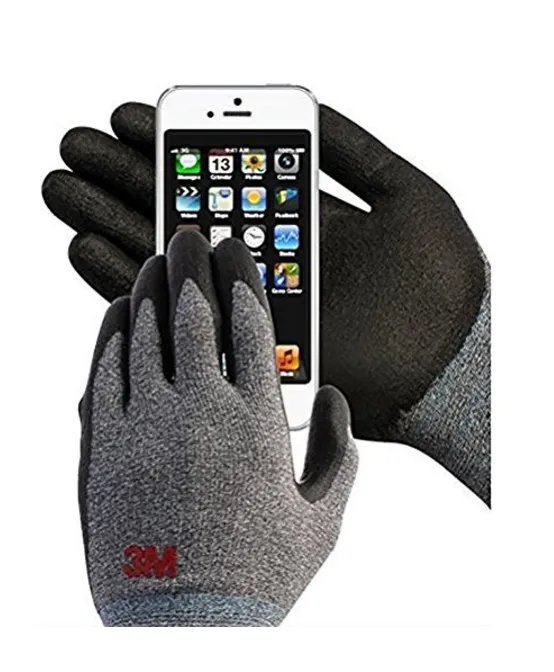 3M Nitrile Work Gloves colored - Foam Coated, Touch Screen, Machine Washable, Lightweight Comfort Gloves 10 Pairs
