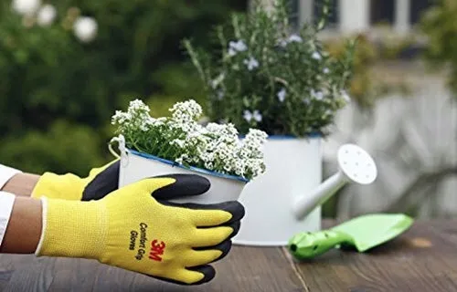 3M Nitrile Work Gloves colored - Foam Coated, Touch Screen, Machine Washable, Lightweight Comfort Gloves 10 Pairs