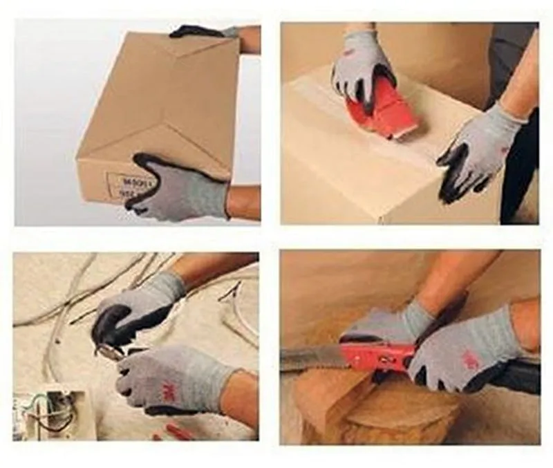 3M Nitrile Work Gloves colored - Foam Coated, Touch Screen, Machine Washable, Lightweight Comfort Gloves 10 Pairs