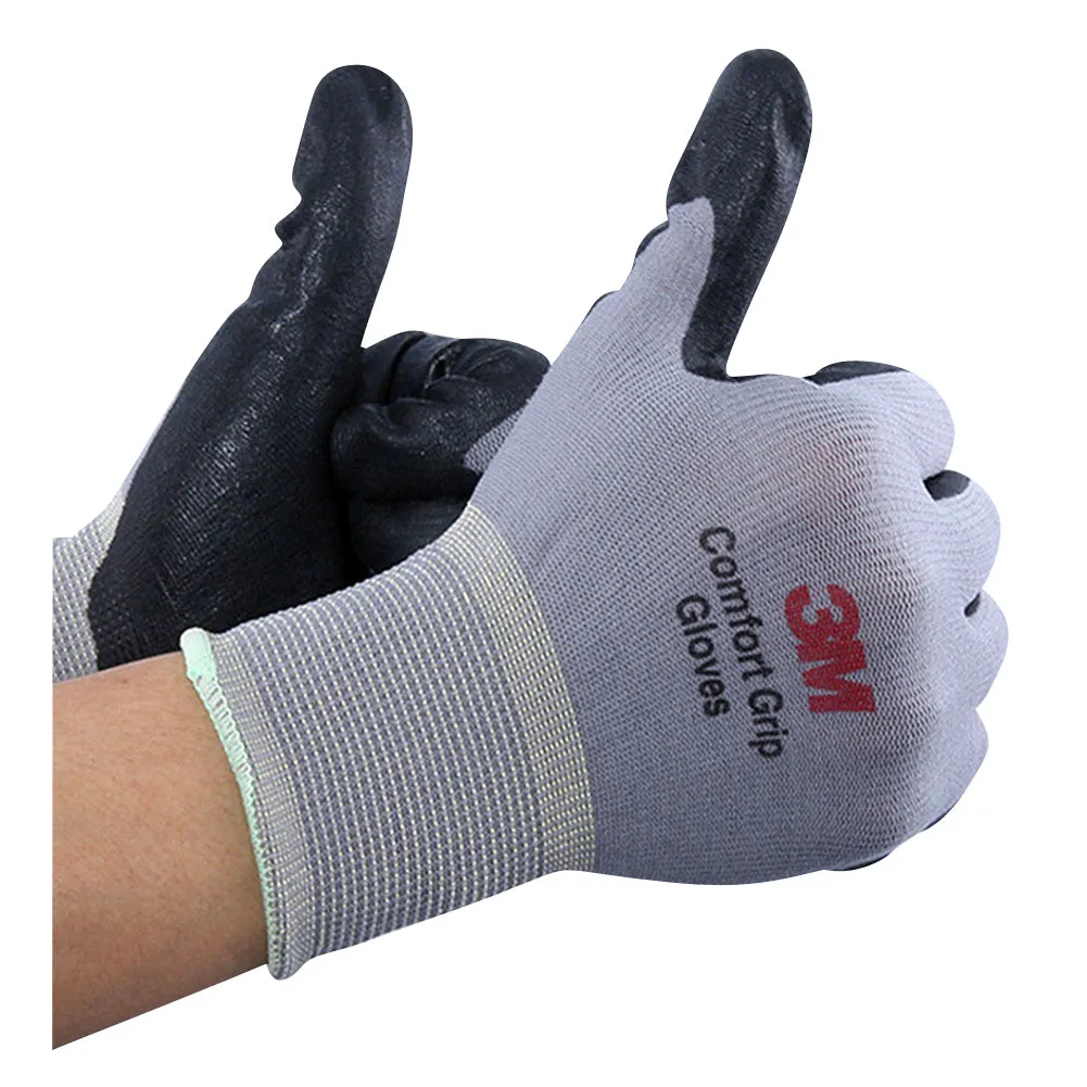 3M Nitrile Work Gloves colored - Foam Coated, Touch Screen, Machine Washable, Lightweight Comfort Gloves 10 Pairs