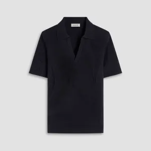 Abstract Short Sleeve Johnny Sweater