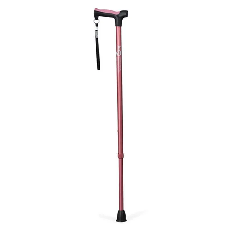 Adjustable Derby Handle Cane with Reflective Strap - 1 Each
