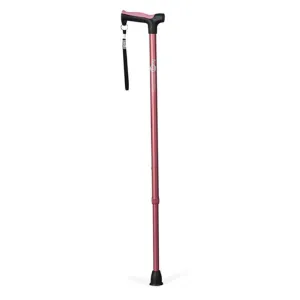 Adjustable Derby Handle Cane with Reflective Strap - 1 Each