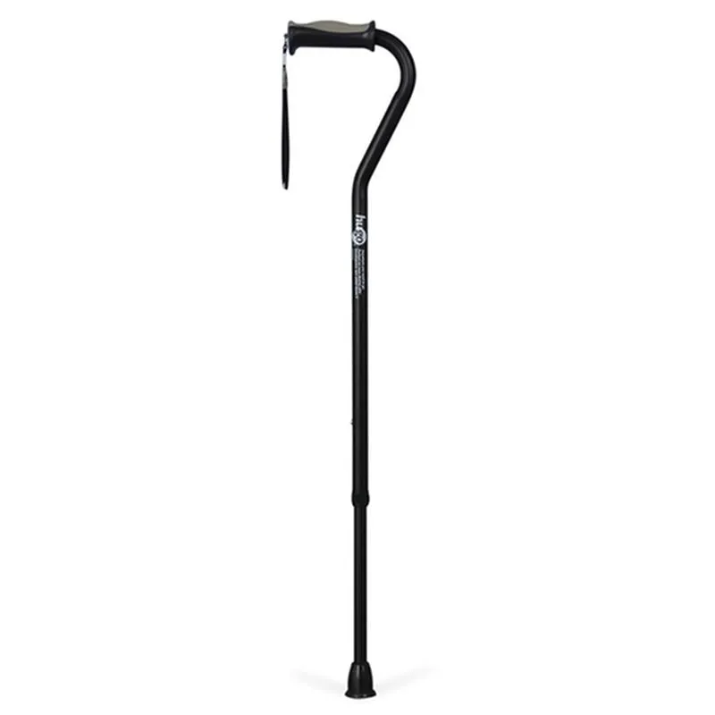 Adjustable Offset Handle Cane with Reflective Strap - 1 Each