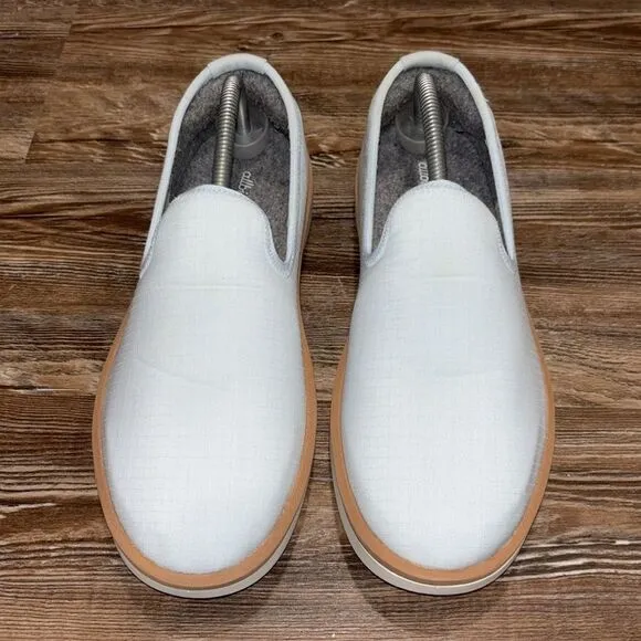 Allbirds mens slip on sneakers blue with brown trim excellent condition M10.
