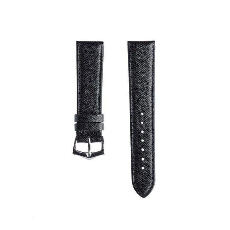 Apple Watch Leather Band ™ Black Saffiano Tone Stitches