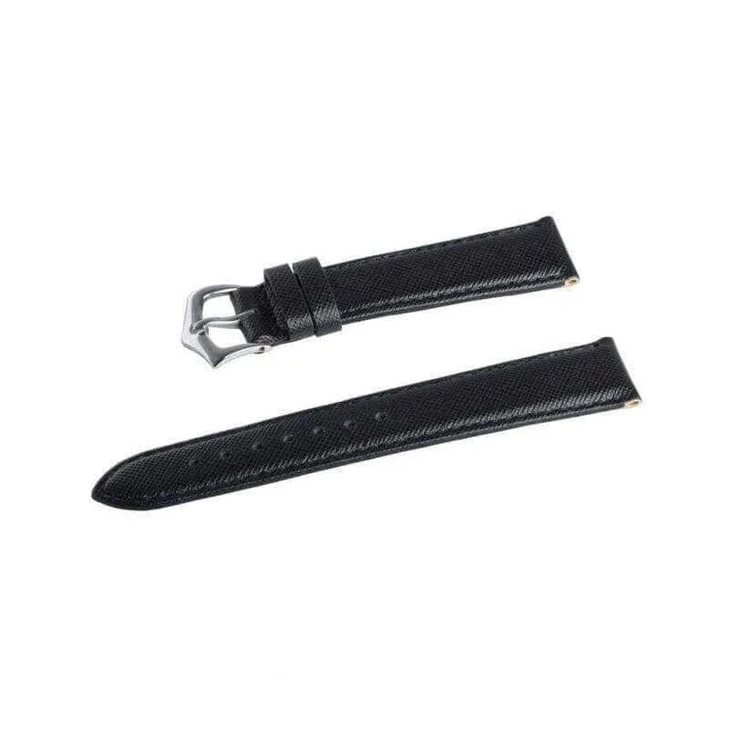 Apple Watch Leather Band ™ Black Saffiano Tone Stitches