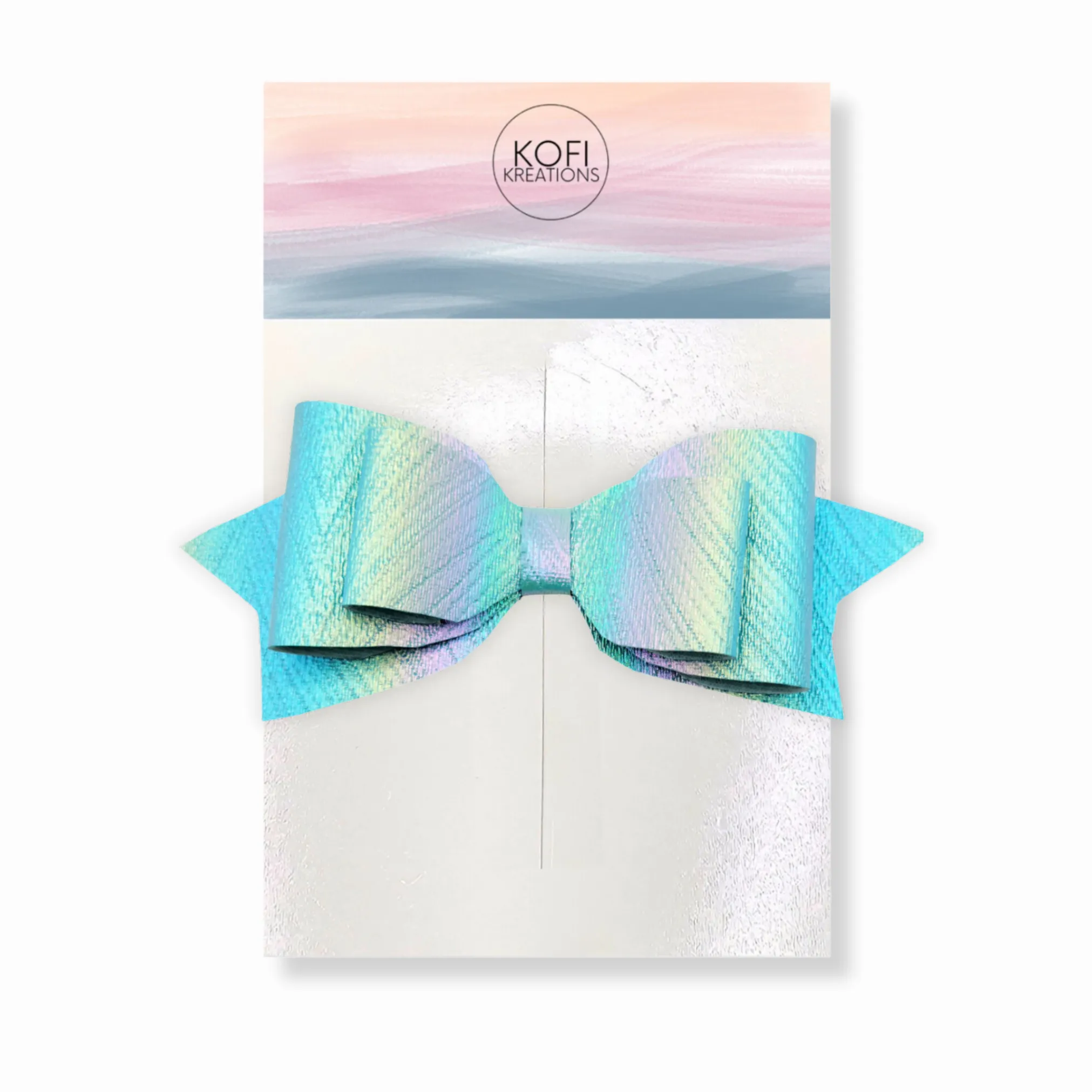 Aqua Blue Mermaid Pepperdine Hair Bow