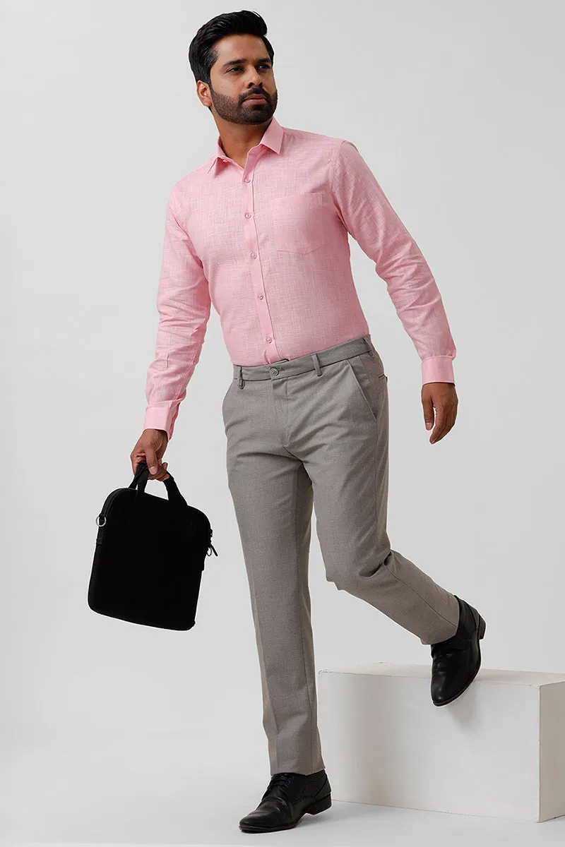 Auto Flux - Ash Gray Stretchable Formal Trousers For Men | Ariser