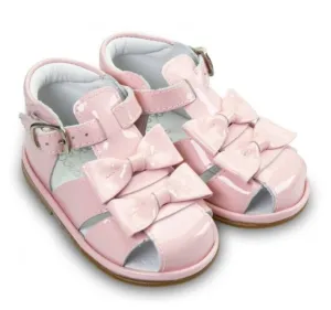 AW24 Borboleta Pink Patent Leather Dina Sandals