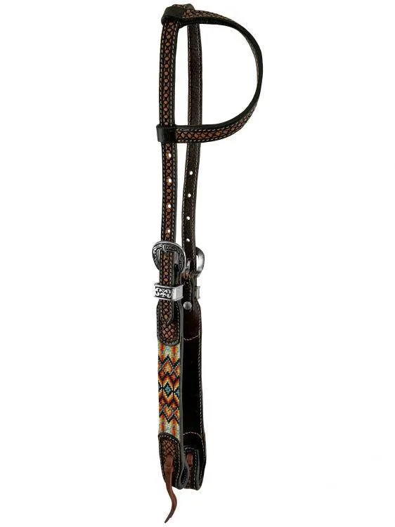AZTEC BEADED INLAY HEADSTALL BREAST COLLAR SET