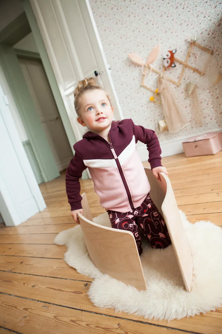 Baby's Basic Zip-Up Sweatshirt - Grey With Design