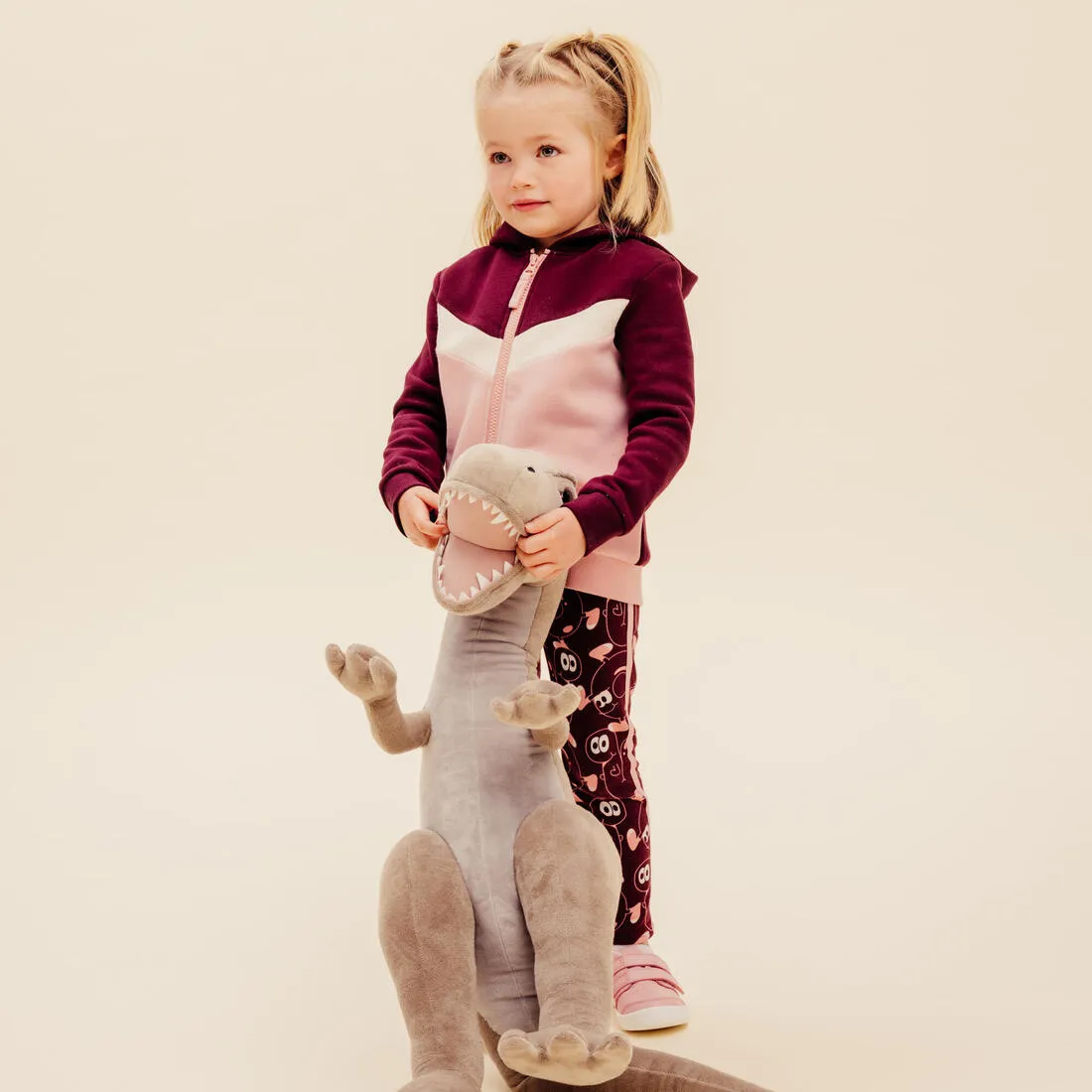 Baby's Basic Zip-Up Sweatshirt - Grey With Design