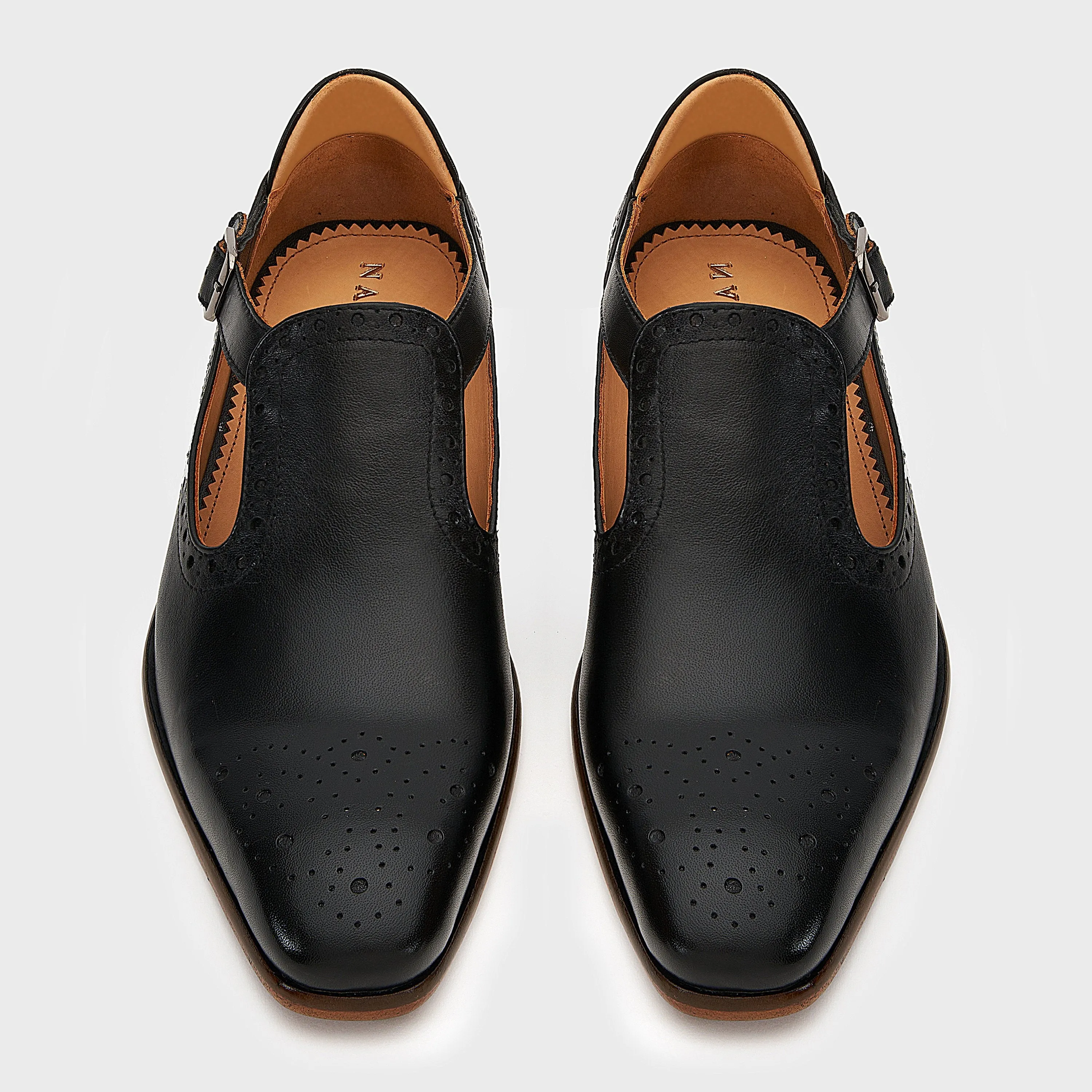 Bagh Brogue | Black Leather