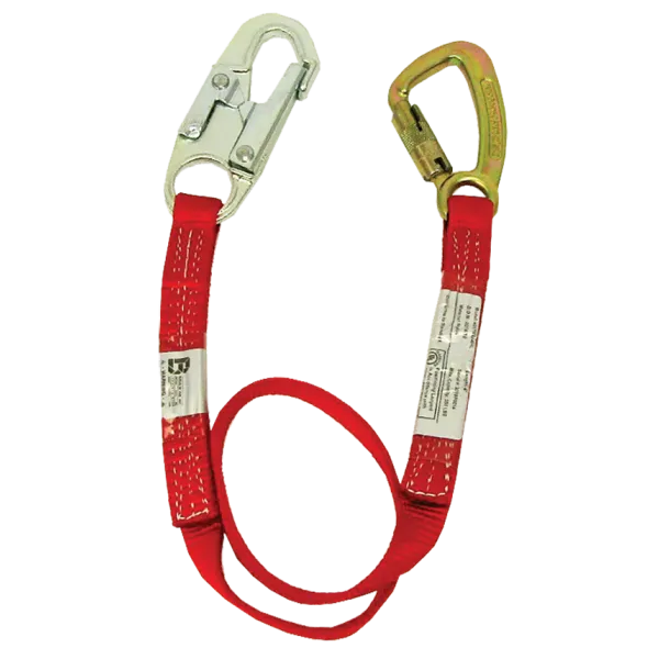 Bashlin - 1" Nylon web with SL6650A rope snaphook and 3005 steel carabiner on the ends