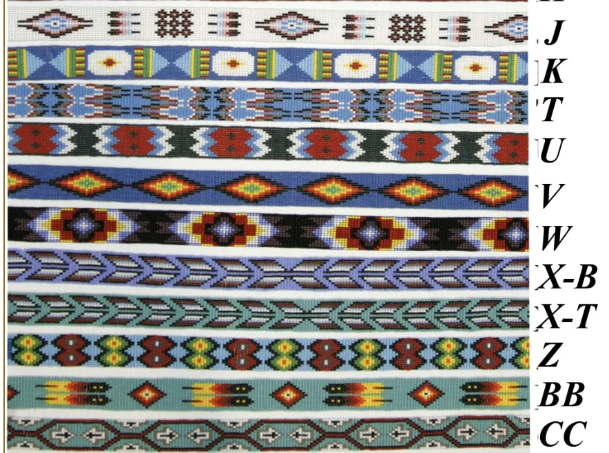 beaded 1” w/leather ties