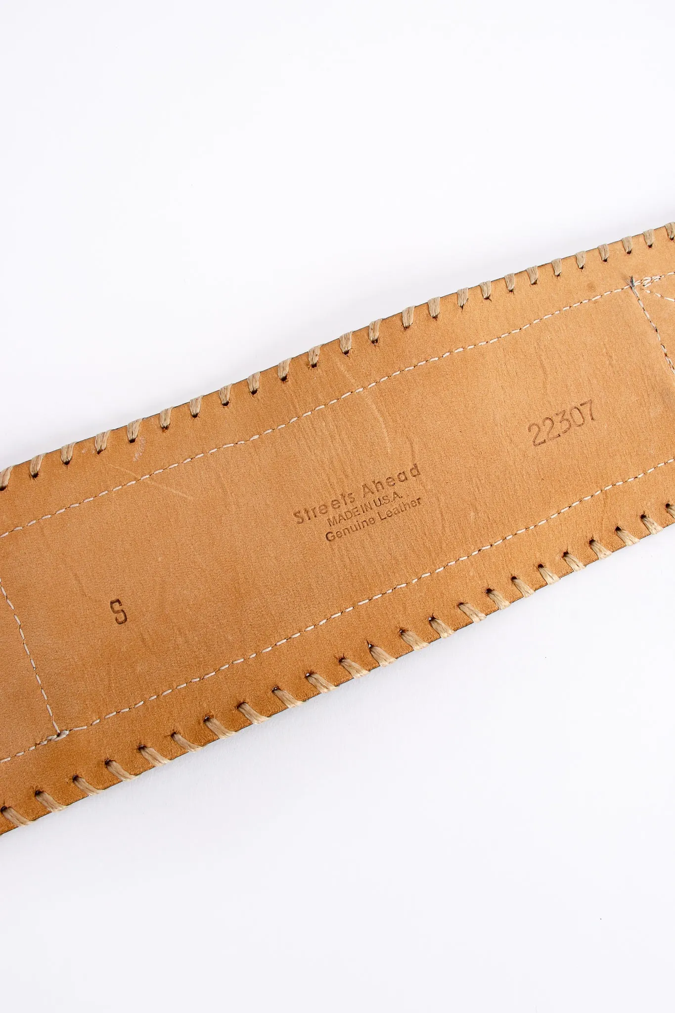 Beaded Leather Belt
