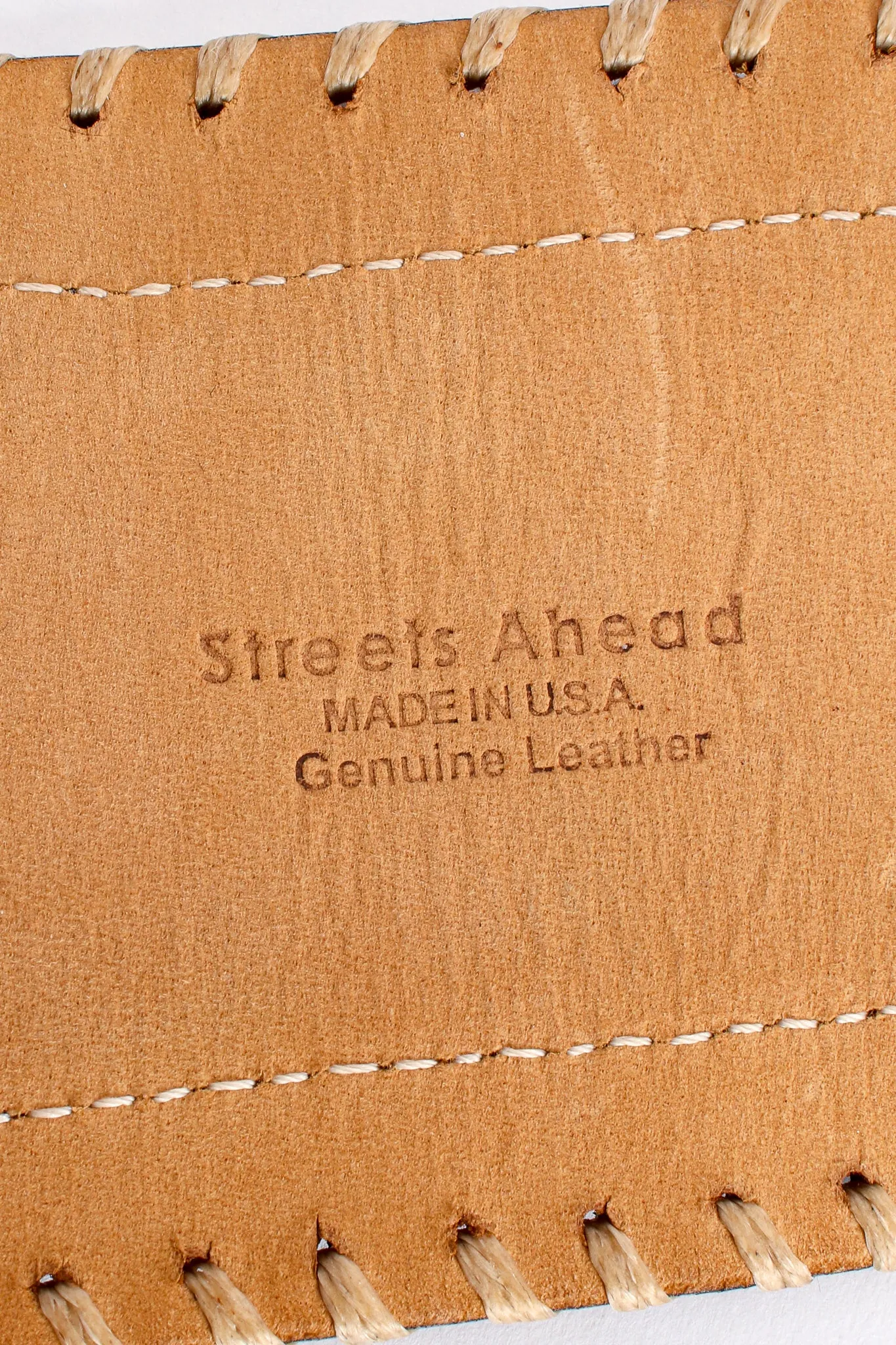 Beaded Leather Belt