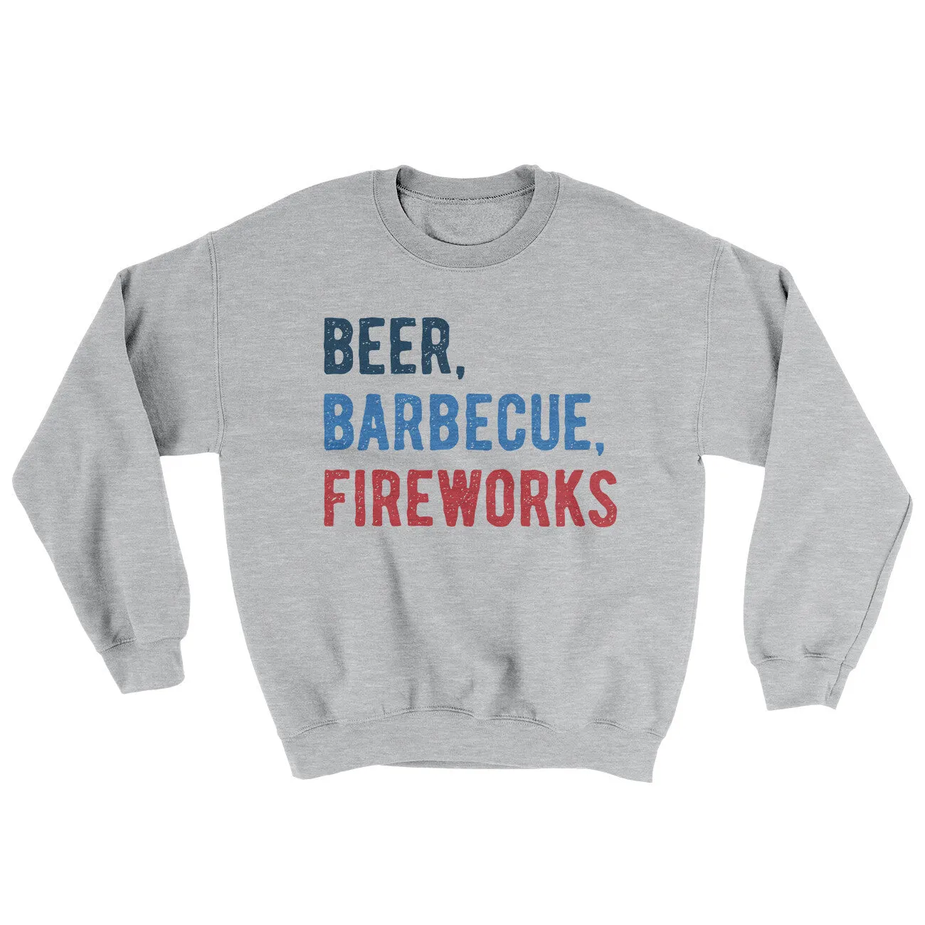 Beer, Barbecue, Fireworks Ugly Sweater