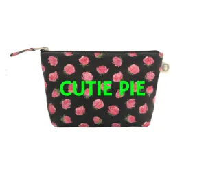 Black Floral Makeup Bag CUTIE PIE