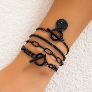 Black Multi Layered Bracelets