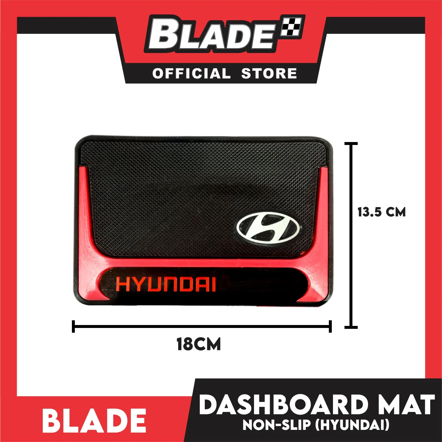 Blade Car Dashboard Mat Non-Slip (Hyundai Design) 18cm x 13.5cm
