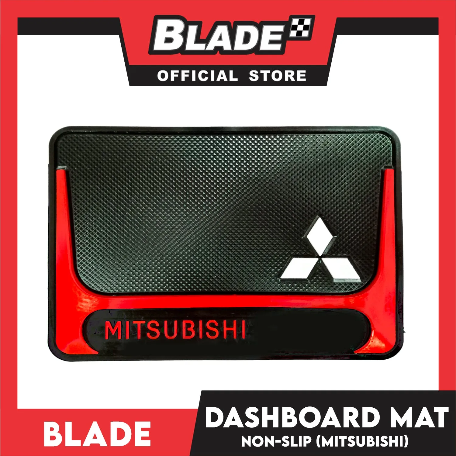 Blade Car Dashboard Mat Non-Slip (Mitsubishi Design) 18cm x 13.5cm