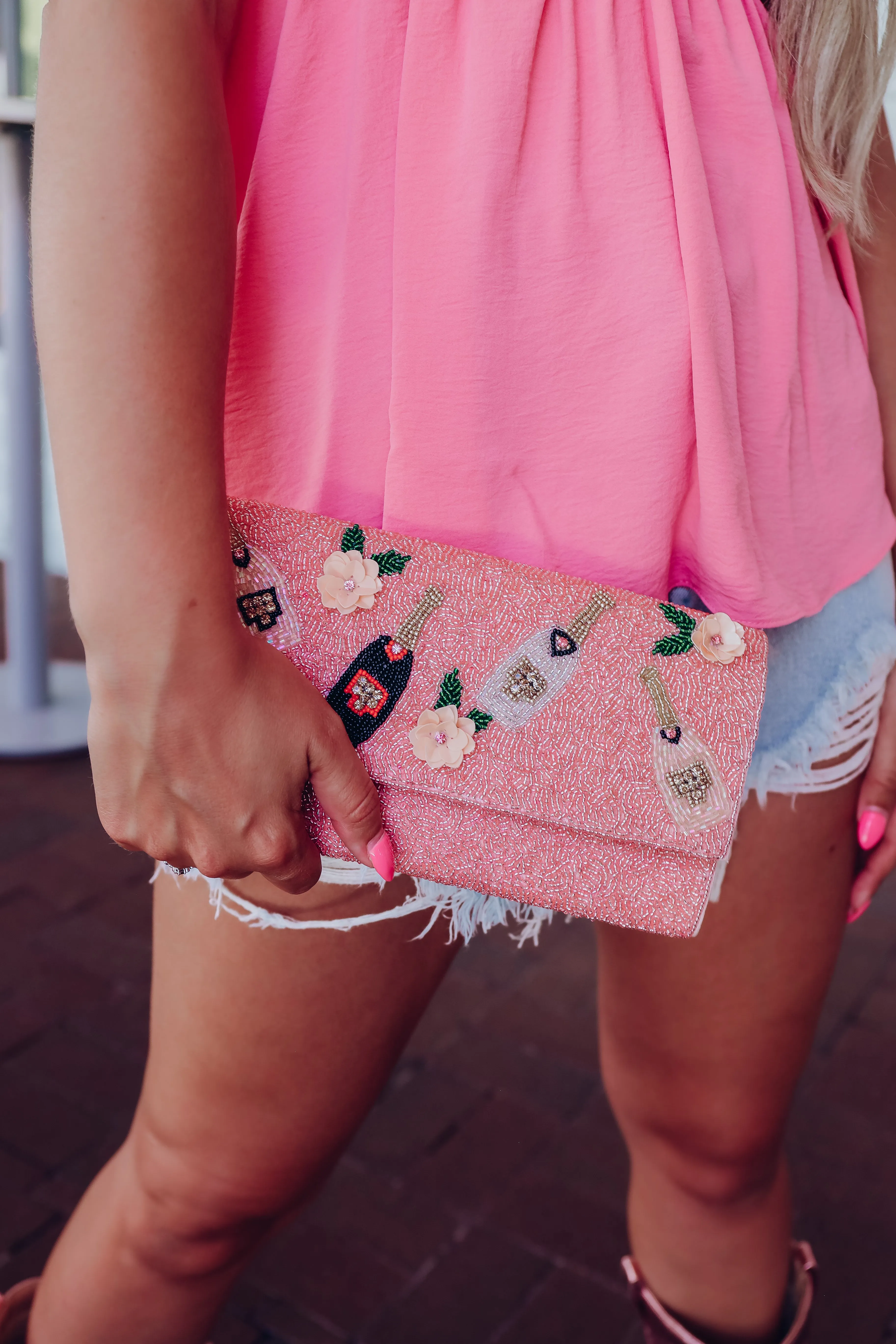 Bling And Bubbly Crossbody Clutch