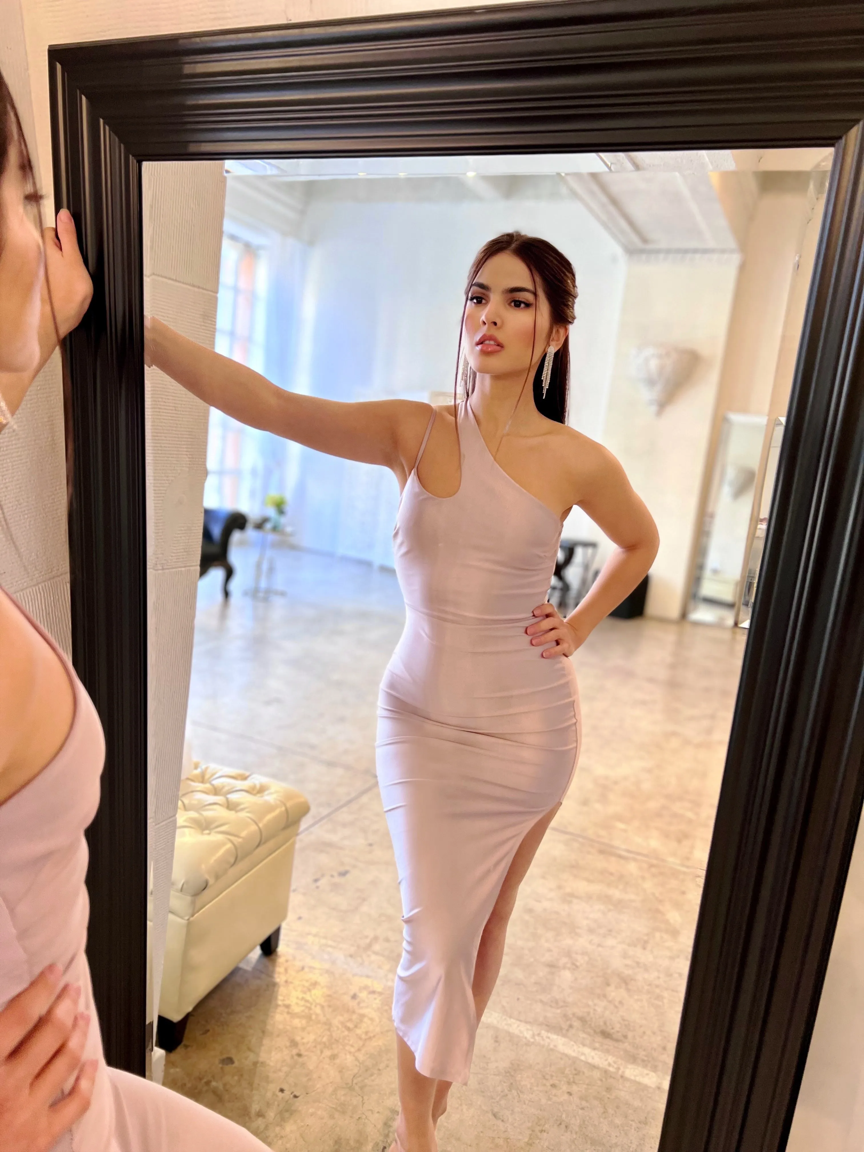 Blush Away - Pink Cut Out Mini Dress
