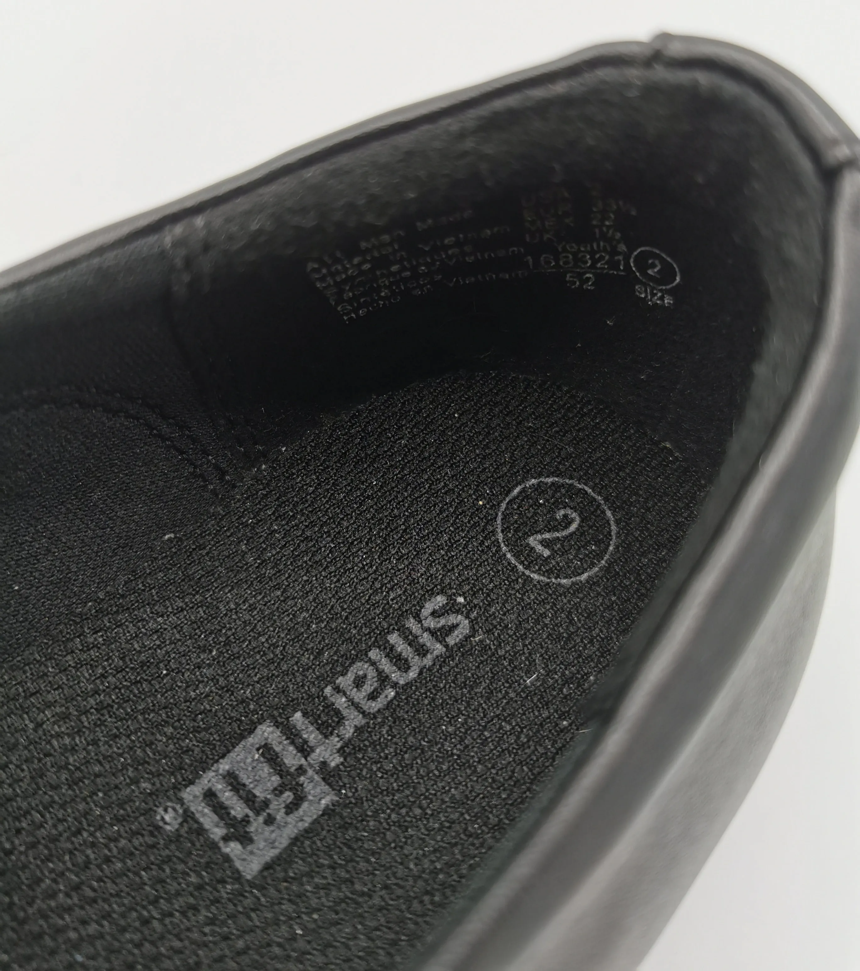 BOY SIZE 2 YOUTH - SMART FIT, Black Slip-On Dress Shoes NWOT B12