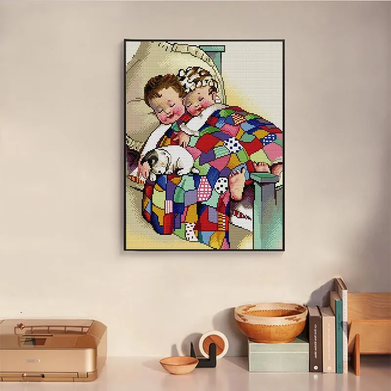 Brother and Sister Counted Cross Stitch