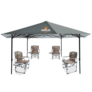 Camouflage - Hexagonal Outdoor Umbrella with LED Lights
