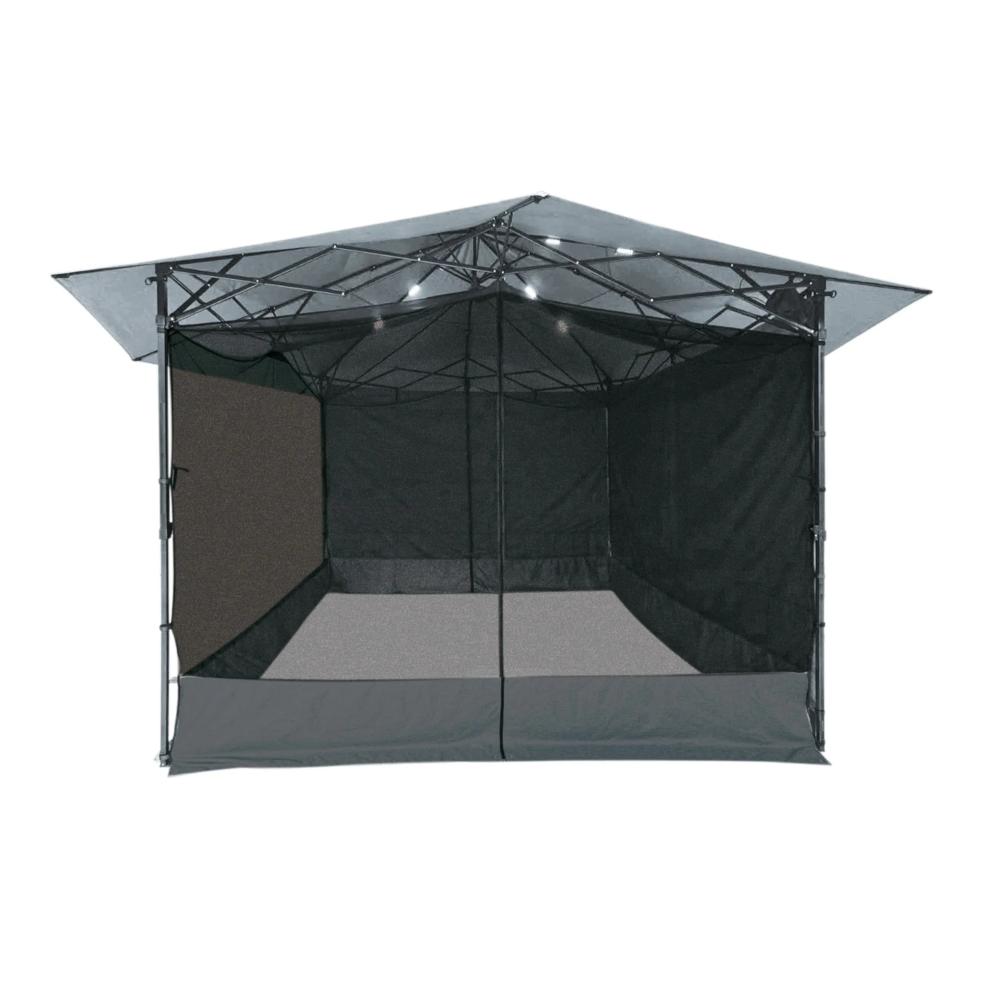 Camouflage - Hexagonal Outdoor Umbrella with LED Lights