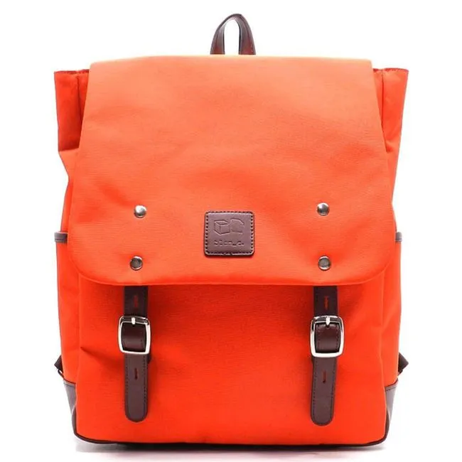 Canvas School Sport Backpack Bag Green I Pad laptop form Pocket Blanc