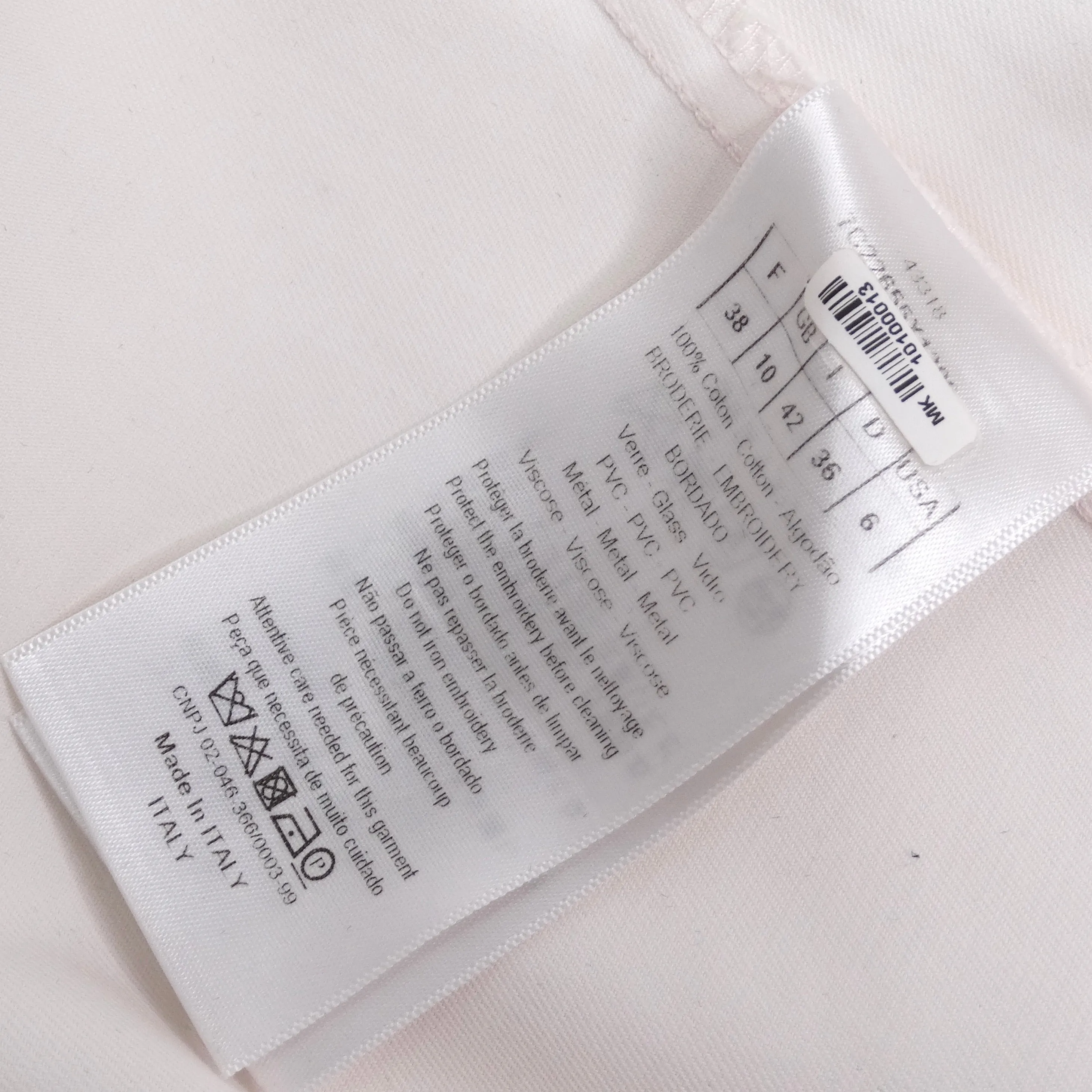 Christian Dior Denim Embroidered Sleeveless Dress
