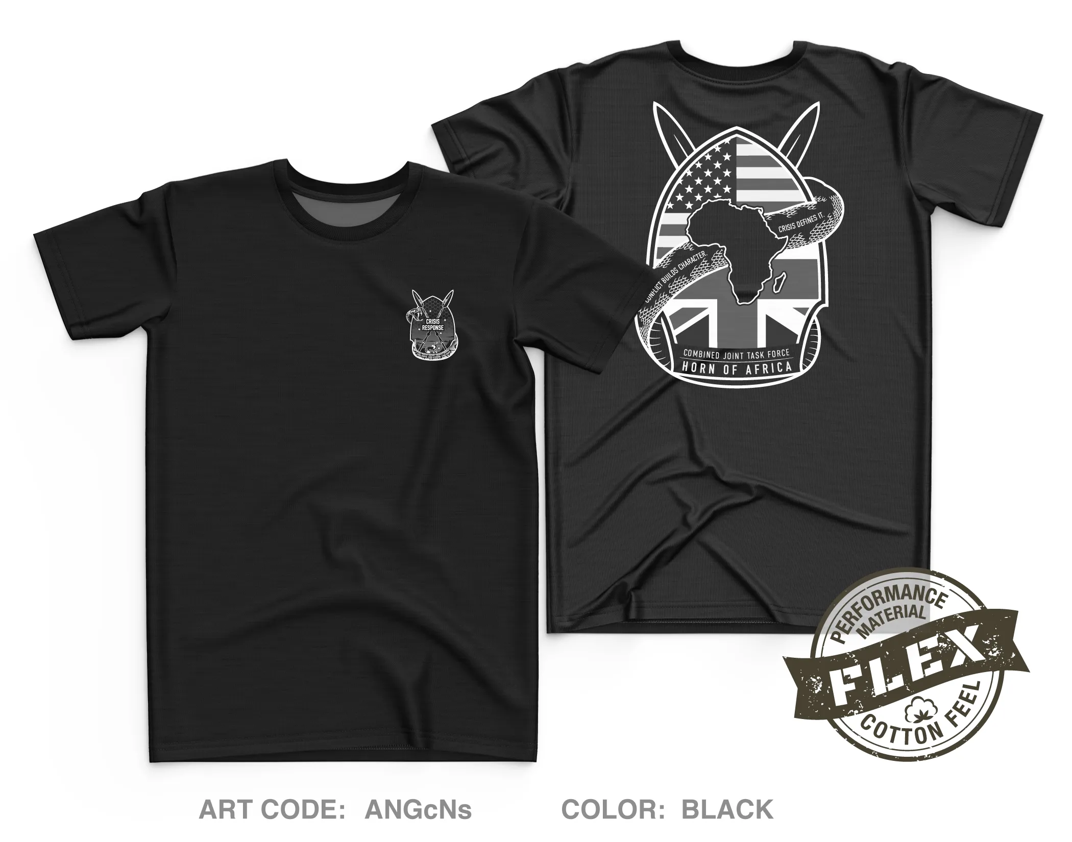 CJ-35 Crisis Response, CJTF-HOA Core Men's SS Flex Performance Tee - ANGcNs